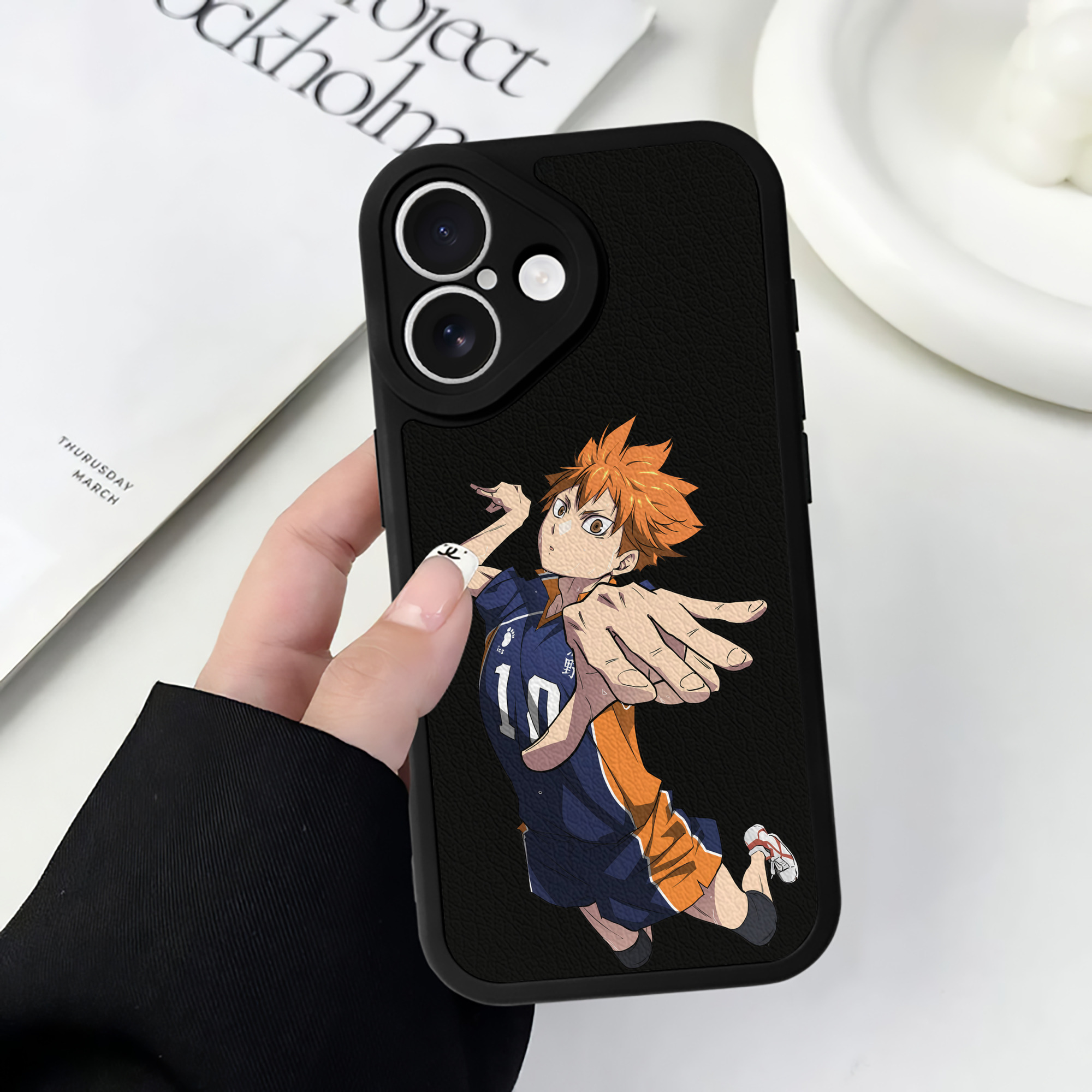 （画像用） ハイキュー!! Haikyu!! 【iPhone 16シリーズ対応】シリコンスマホケース（レザー調） 材質：シリコン